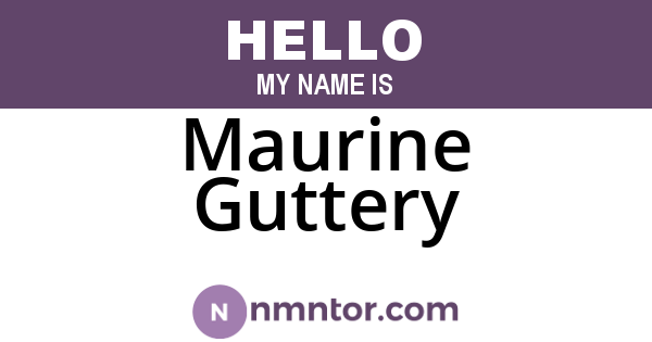 Maurine Guttery