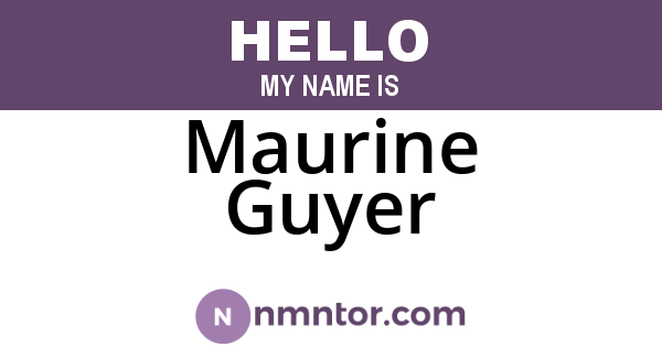 Maurine Guyer