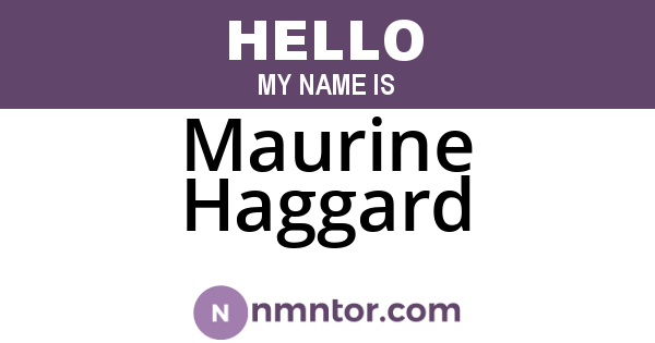 Maurine Haggard