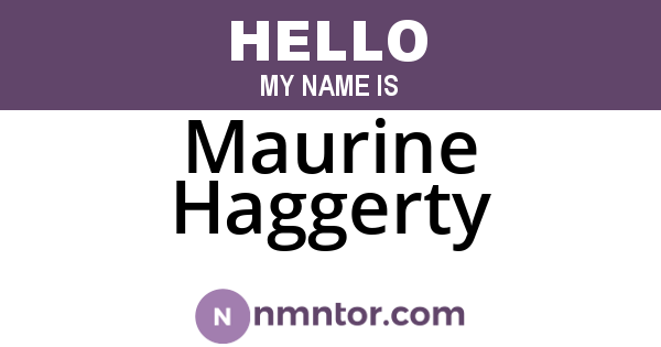 Maurine Haggerty
