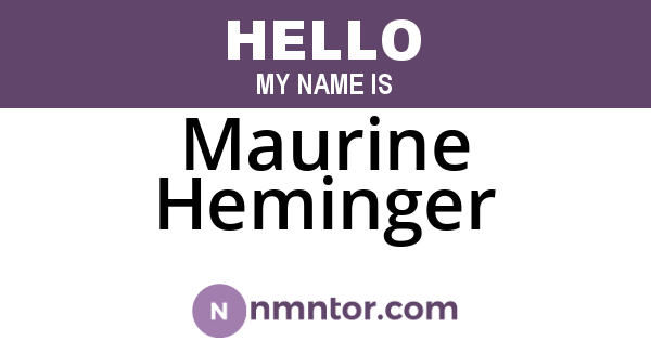 Maurine Heminger