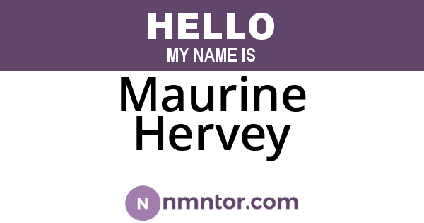 Maurine Hervey