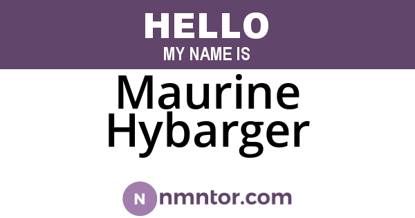 Maurine Hybarger