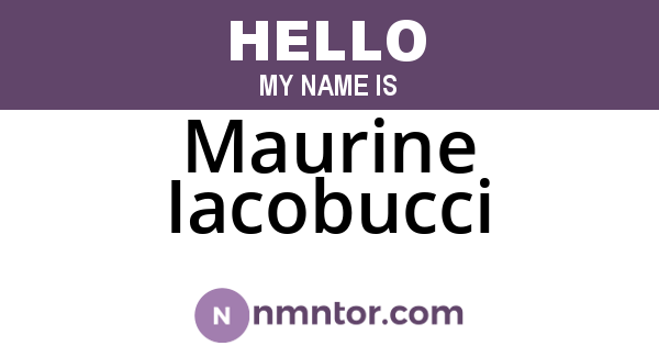 Maurine Iacobucci