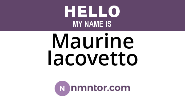 Maurine Iacovetto