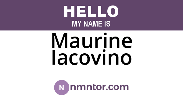Maurine Iacovino