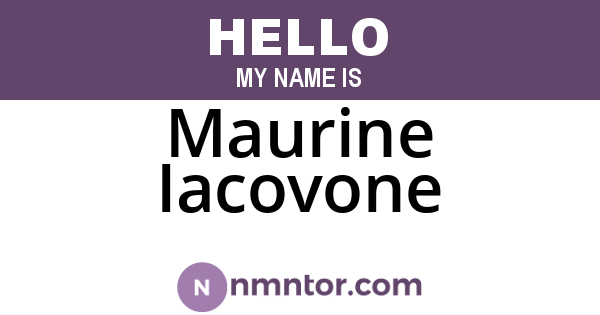 Maurine Iacovone