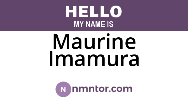 Maurine Imamura