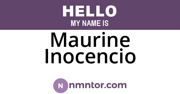 Maurine Inocencio