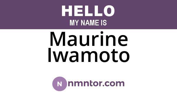 Maurine Iwamoto