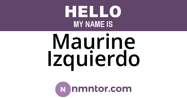 Maurine Izquierdo