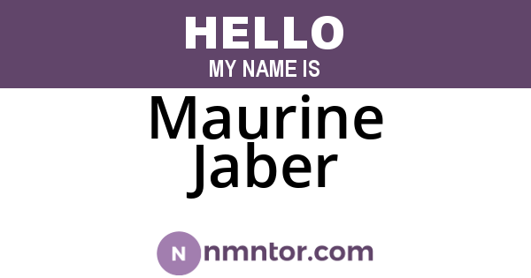 Maurine Jaber