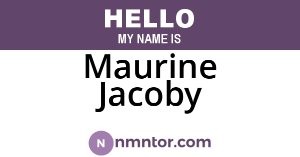Maurine Jacoby