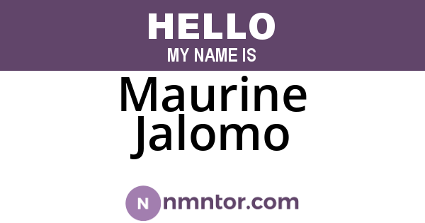 Maurine Jalomo