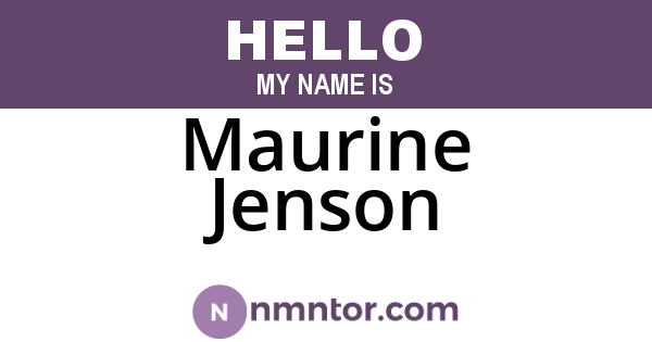 Maurine Jenson