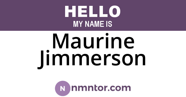 Maurine Jimmerson