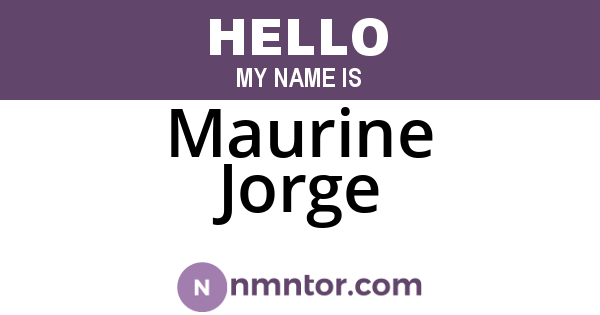 Maurine Jorge