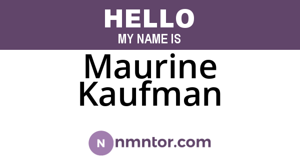 Maurine Kaufman