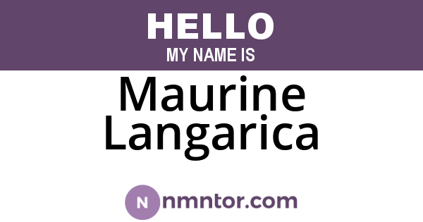 Maurine Langarica