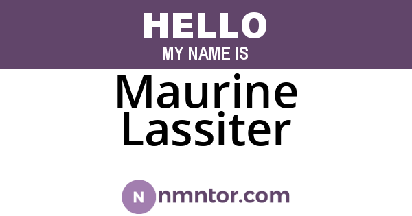 Maurine Lassiter