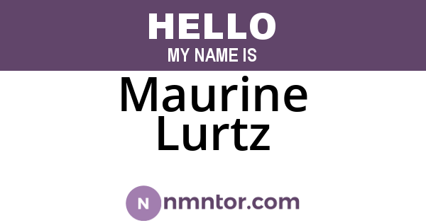 Maurine Lurtz