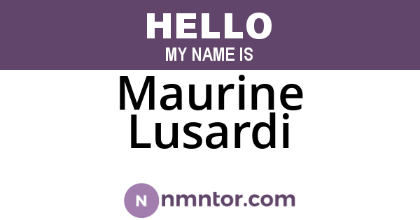 Maurine Lusardi