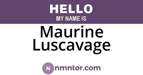 Maurine Luscavage