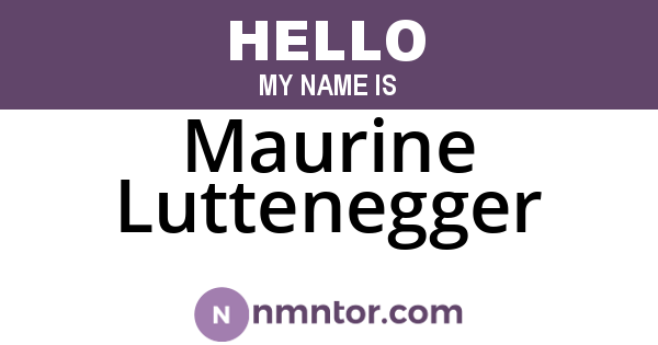 Maurine Luttenegger