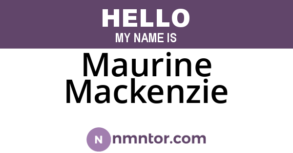 Maurine Mackenzie