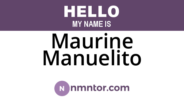 Maurine Manuelito