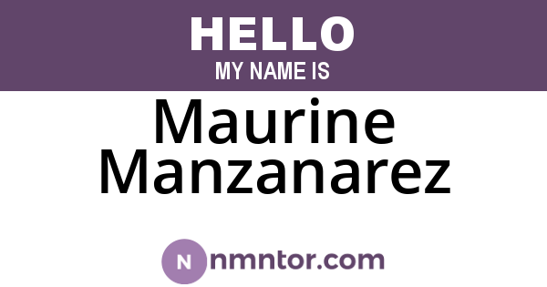 Maurine Manzanarez