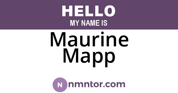 Maurine Mapp