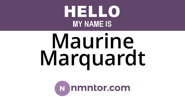 Maurine Marquardt
