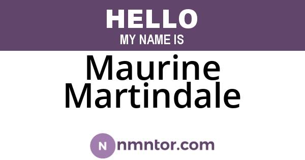 Maurine Martindale