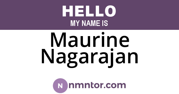Maurine Nagarajan