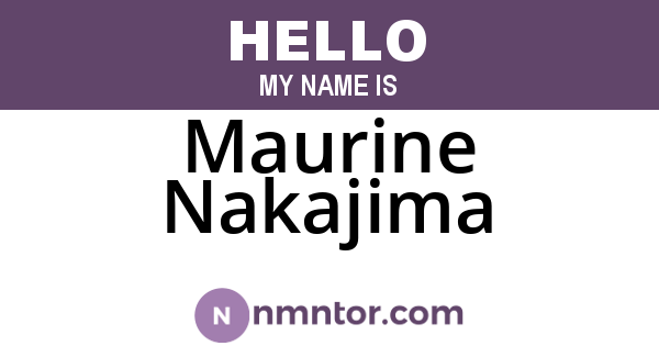 Maurine Nakajima