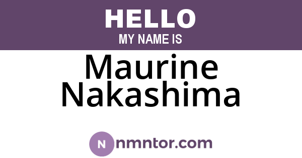 Maurine Nakashima