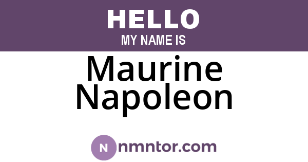 Maurine Napoleon