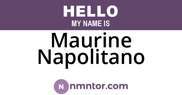 Maurine Napolitano