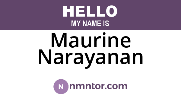 Maurine Narayanan
