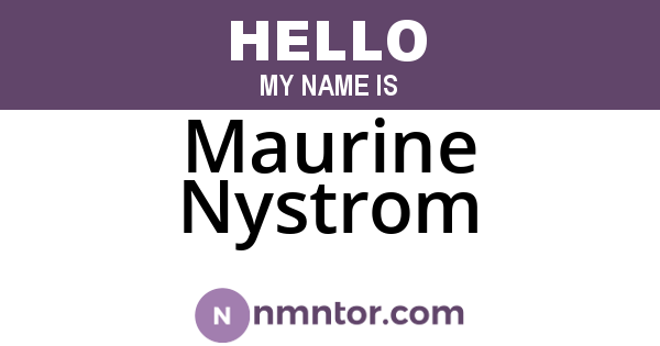 Maurine Nystrom