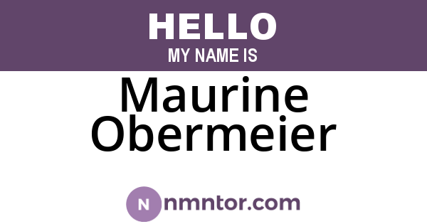 Maurine Obermeier