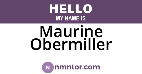 Maurine Obermiller