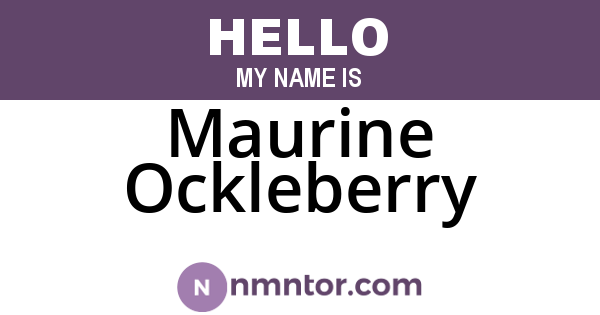 Maurine Ockleberry