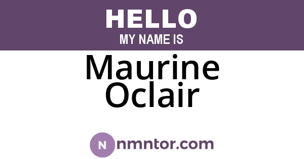 Maurine Oclair