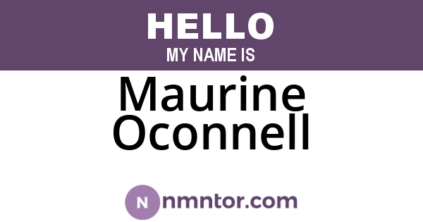 Maurine Oconnell