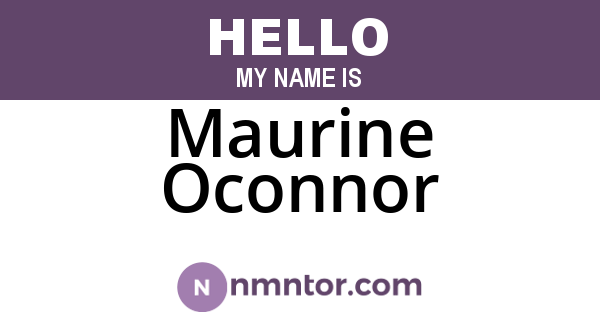 Maurine Oconnor