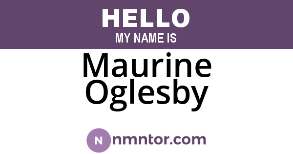 Maurine Oglesby