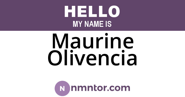 Maurine Olivencia