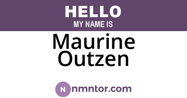 Maurine Outzen